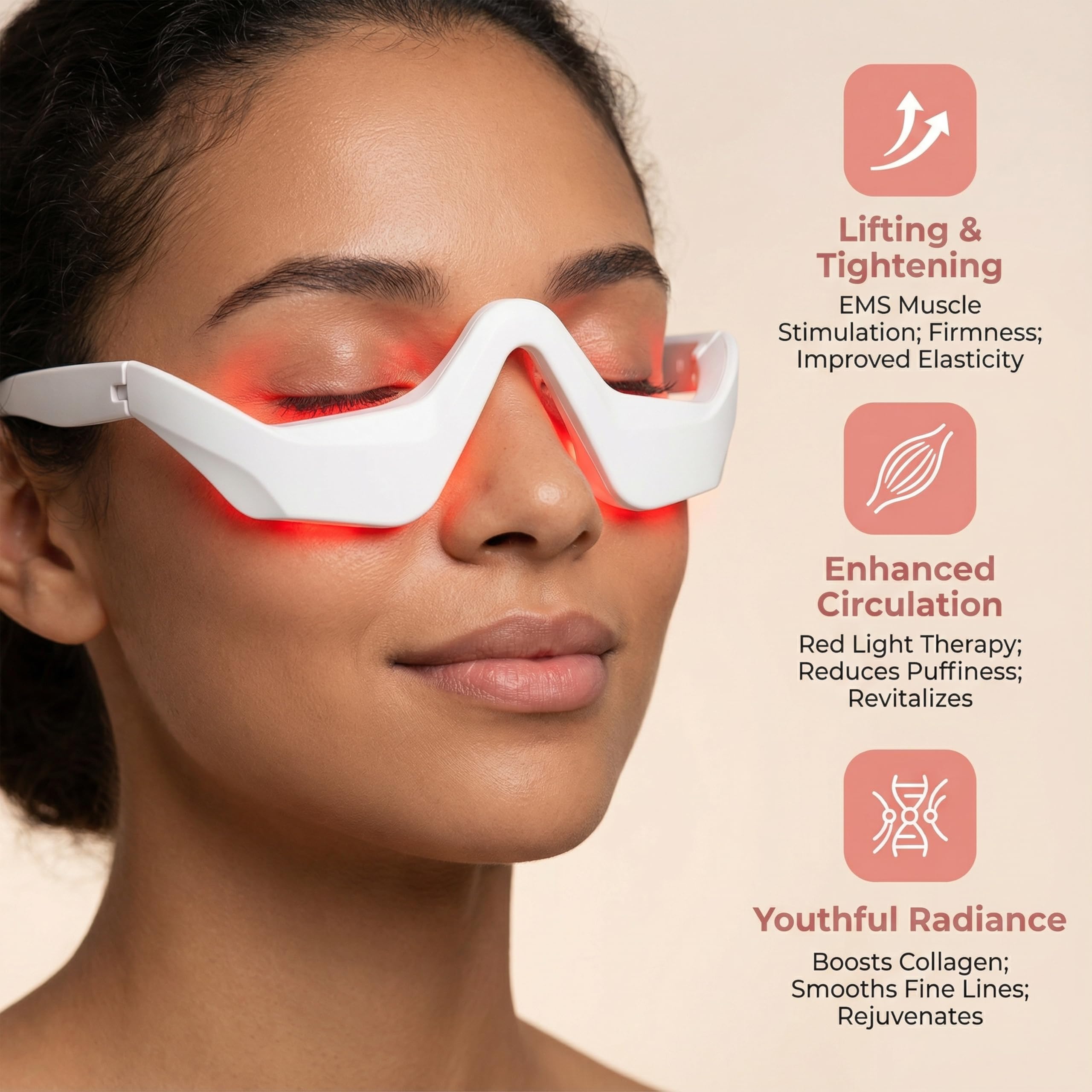 Amazon.com: Elitzia Under Eye Red Light Therapy Beauty Device 4